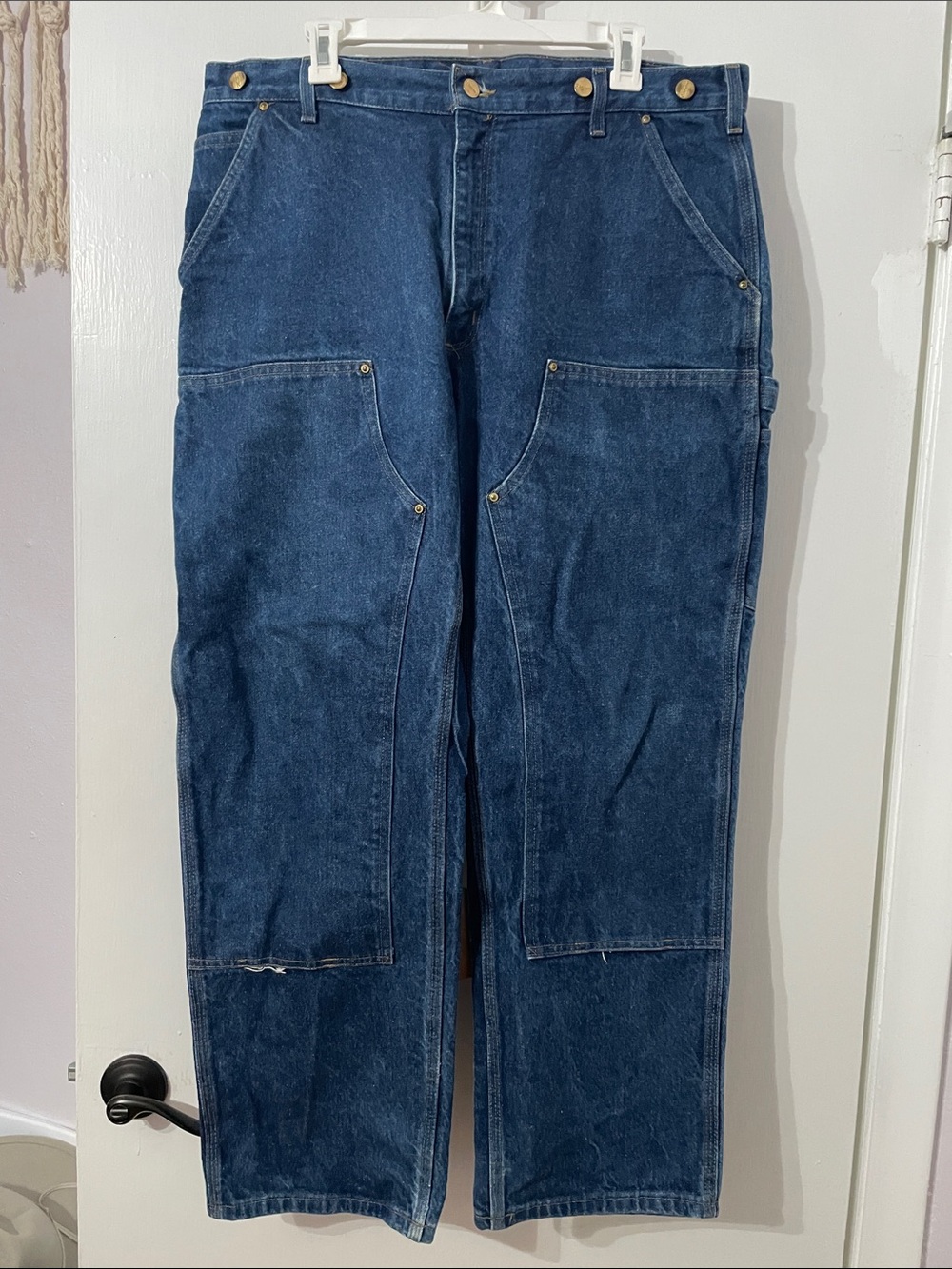 Double knee dungaree fit made in Mexico